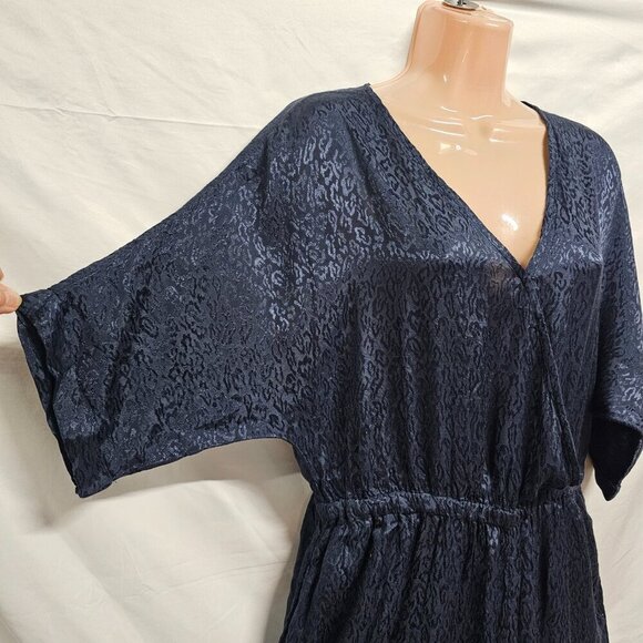 Anthropologie Maeve Wide Leg Jumpsuit Women Size S Blue Deep side Slits - Picture 5 of 14